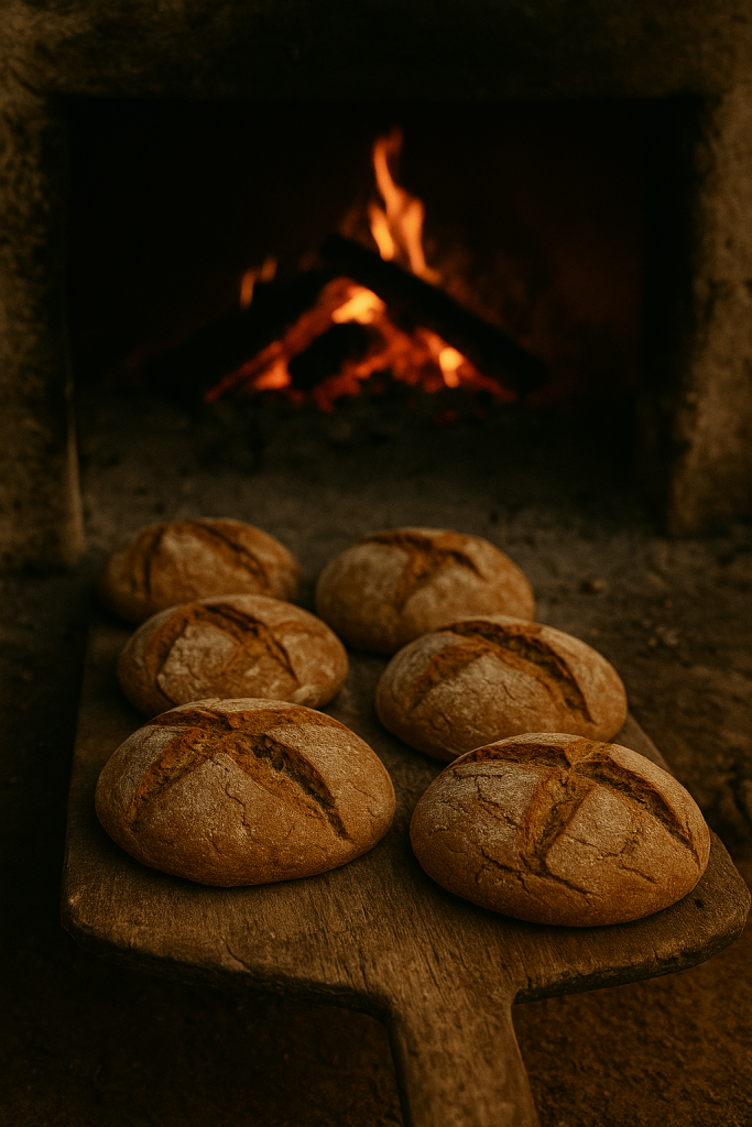 pan de Casa Fente en forno de leña